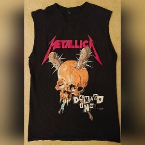 Metallica Damage Inc Tour Muscle Double Sided T-shirt w Artwork by Pushead.